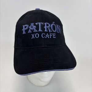 Patron XO Cafe Baseball Cap Hat Mens OSFA Black Purple Bee Tequila Logo Promo
